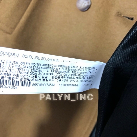❤️SOLD OUT ♥️ ZARA TOFFEE HIGH COLLAR BUTTONED COAT - Picture 6 of 8